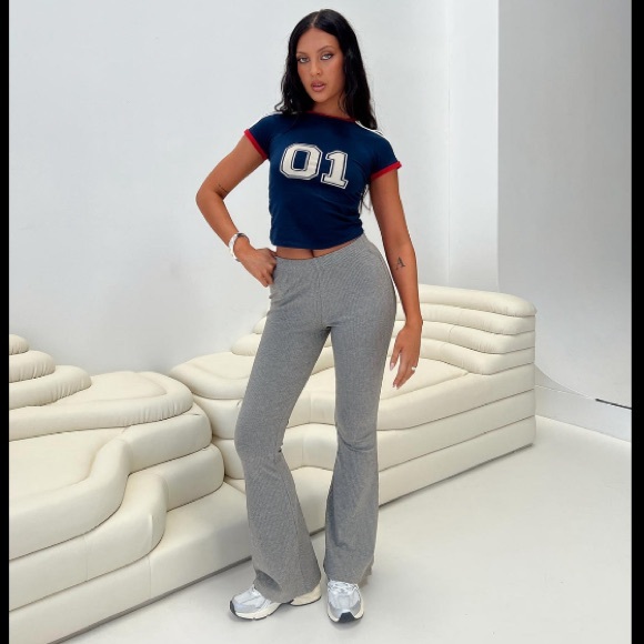 Flared Grey Pants - Picture 9 of 9